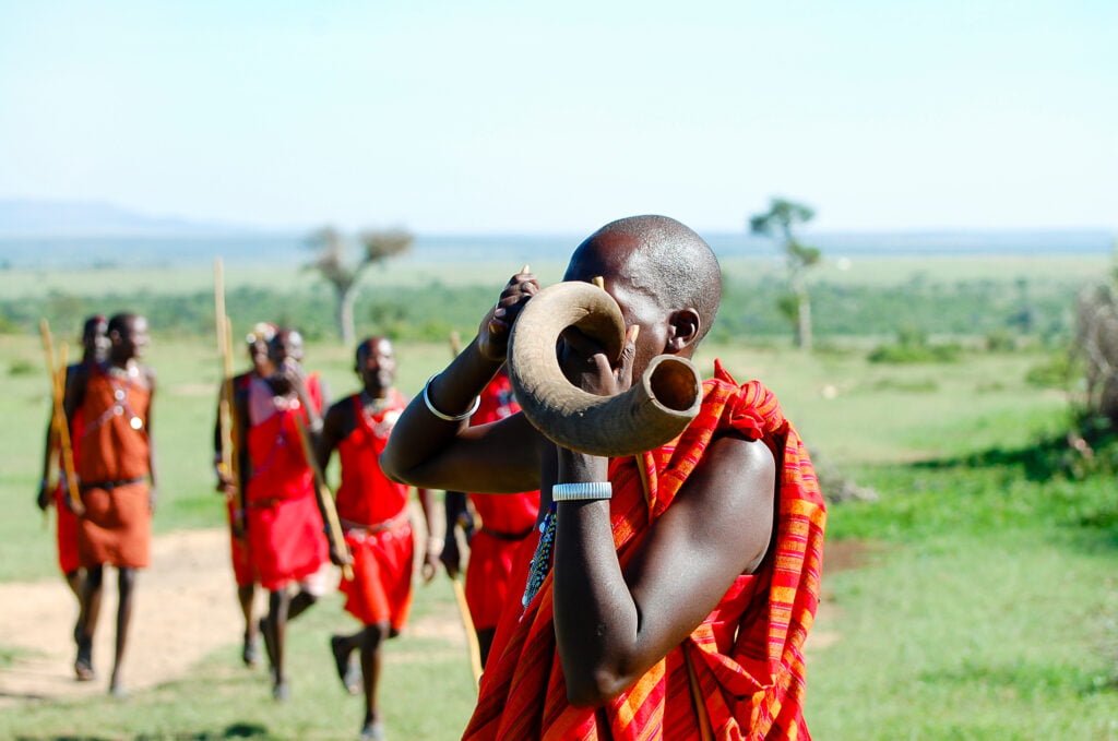 Masai Kudu Horn Blowing – Kenya